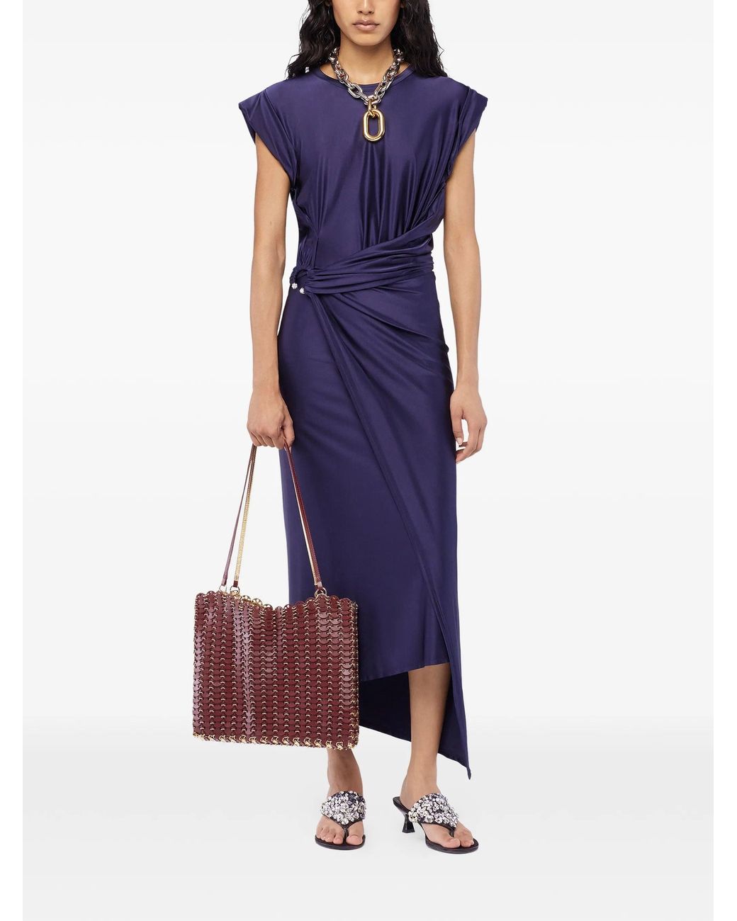 Rabanne Purple Deep Viscose Elastane Dress