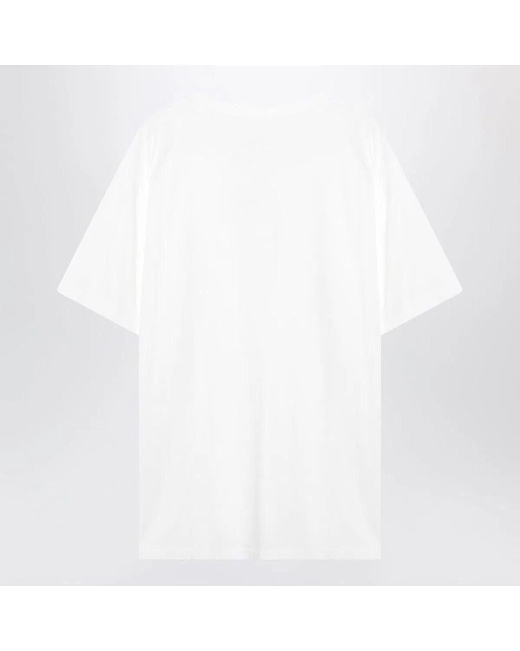 MM6 by Maison Margiela White Cotton Jersey Tshirt for men