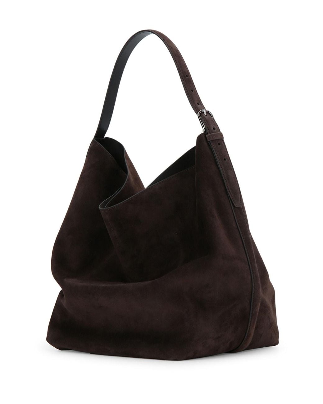 Totême Black Belted Suede Tote