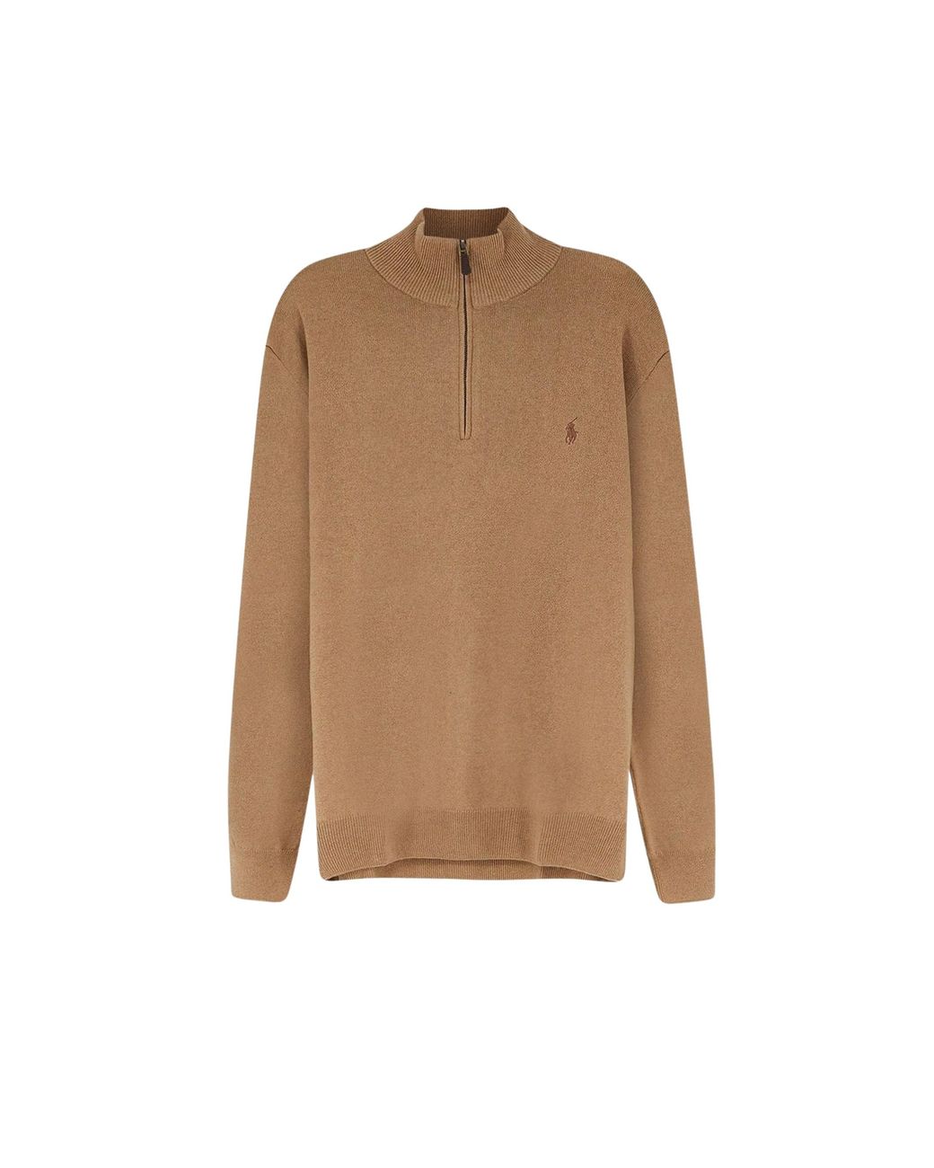 Polo Ralph Lauren Natural Half Zip High Neck Knitted Sweater for men