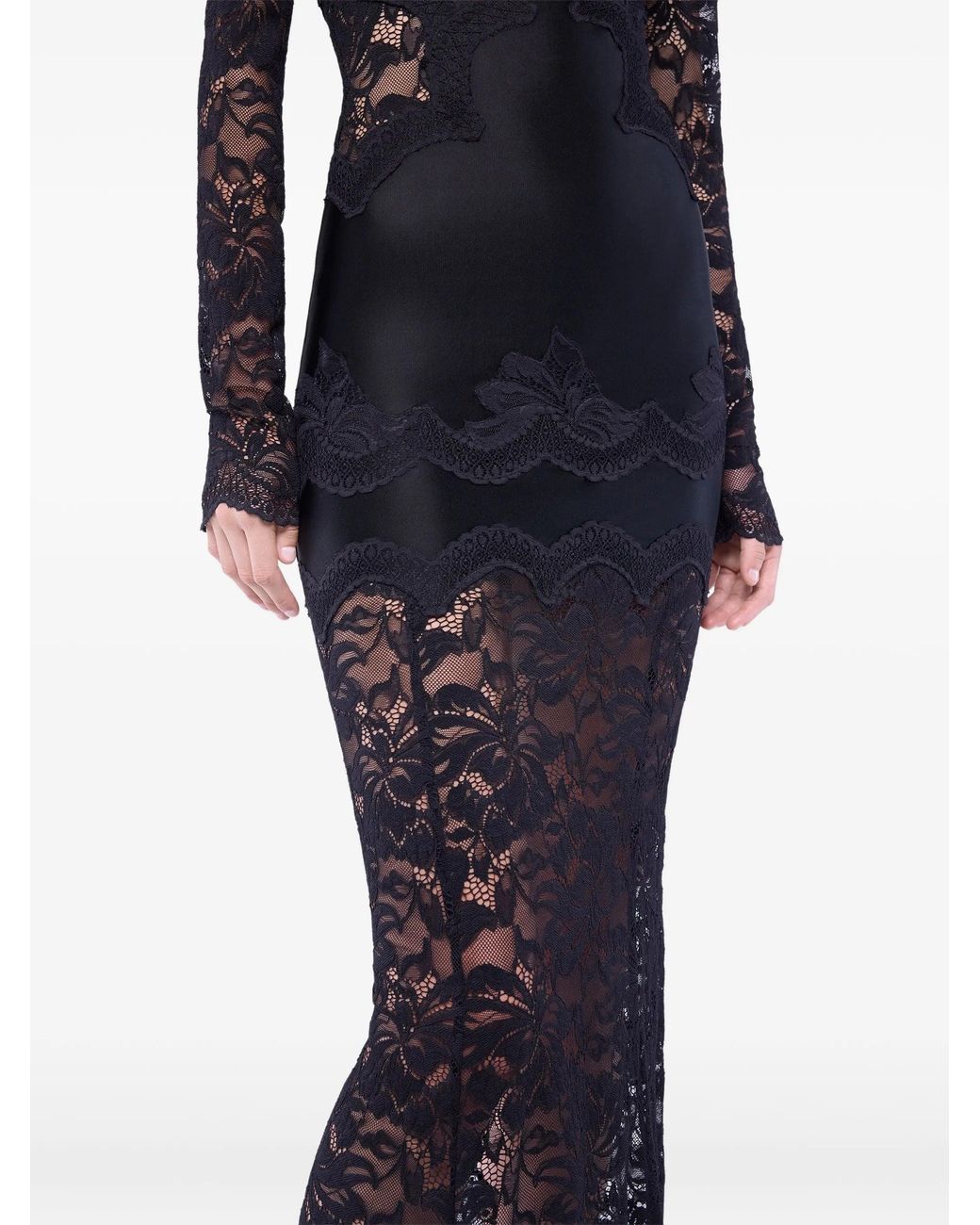 Rabanne Black Polyamide Viscose Elastane Dress