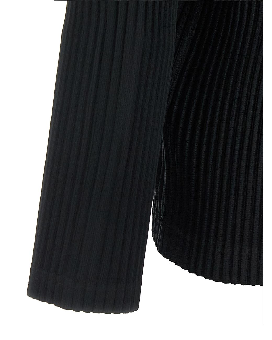 Homme Plissé Issey Miyake Black Crew Neck T-Shirt for men
