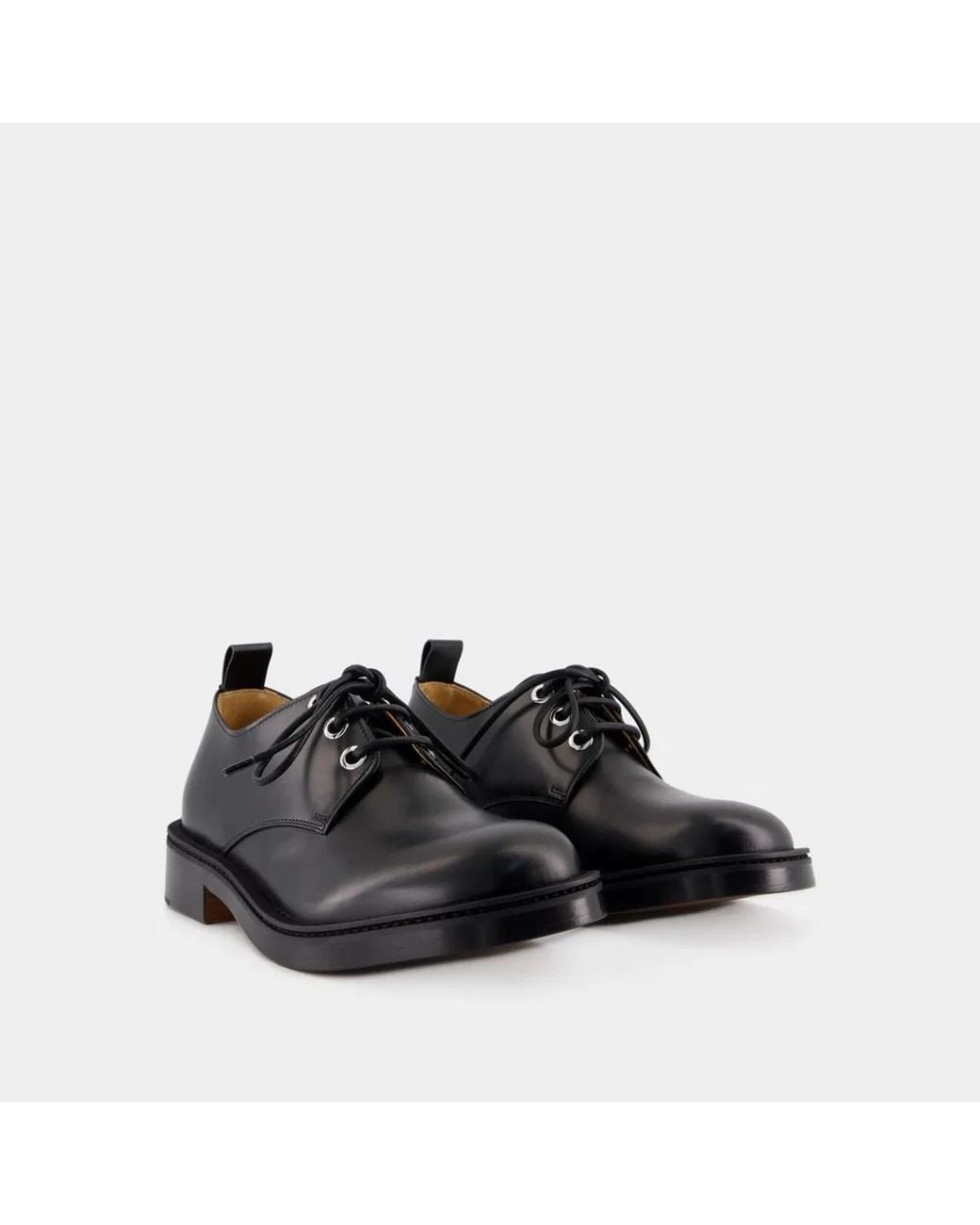 McQueen Black Lace Up Derbies for men