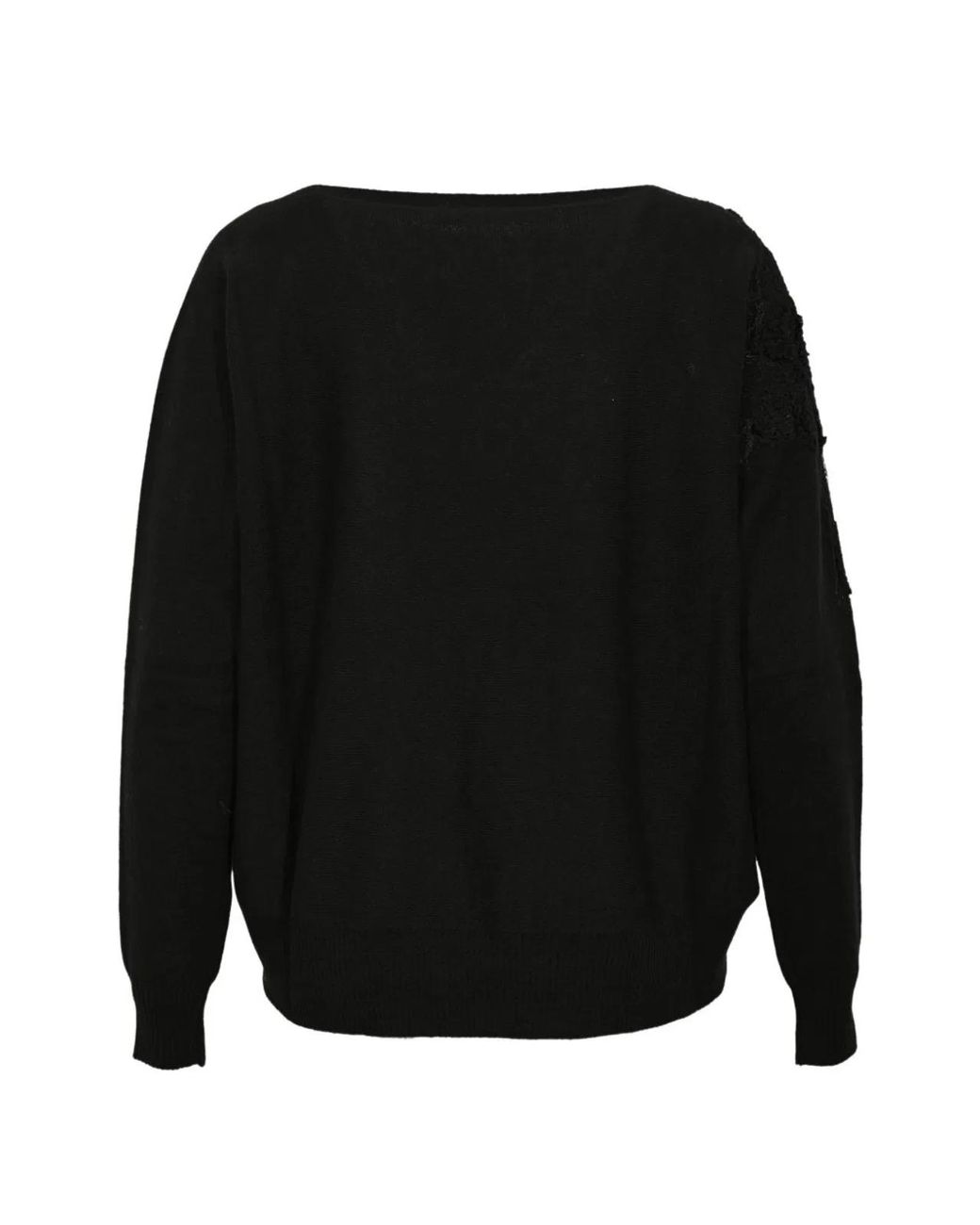 D.exterior Black Wool Sweater