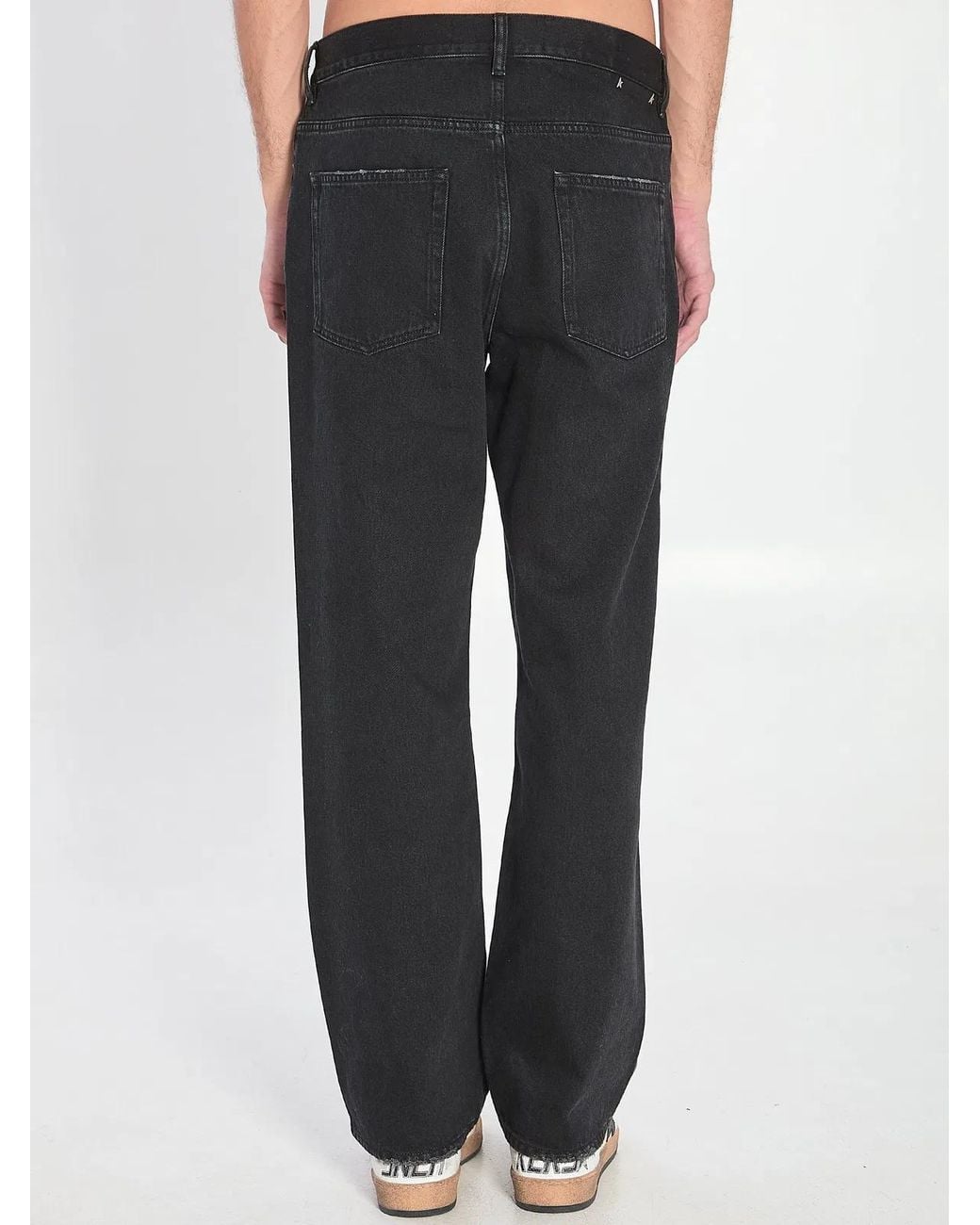 Golden Goose Deluxe Brand Black "Golden M's" Pant Skate Loose One Wash Lived for men