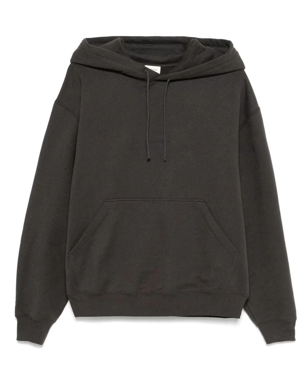Saint Laurent Gray Cotton Hoodie for men