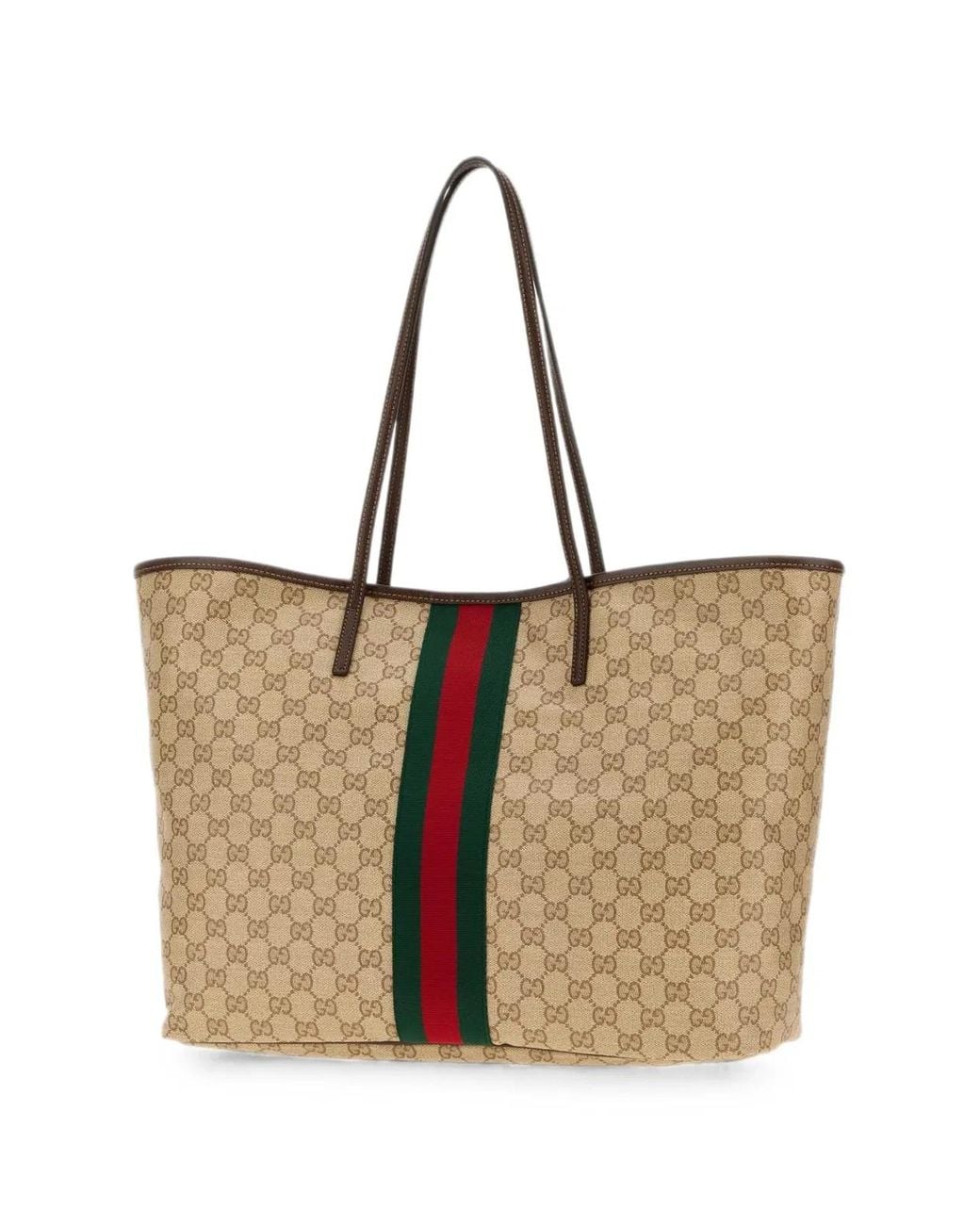 Gucci Natural Gg Canvas Large Tribeca Shopping Bag