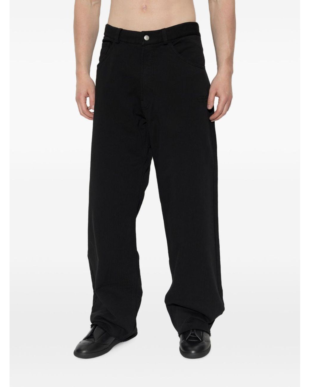 MM6 by Maison Margiela Black Cotton Trousers for men