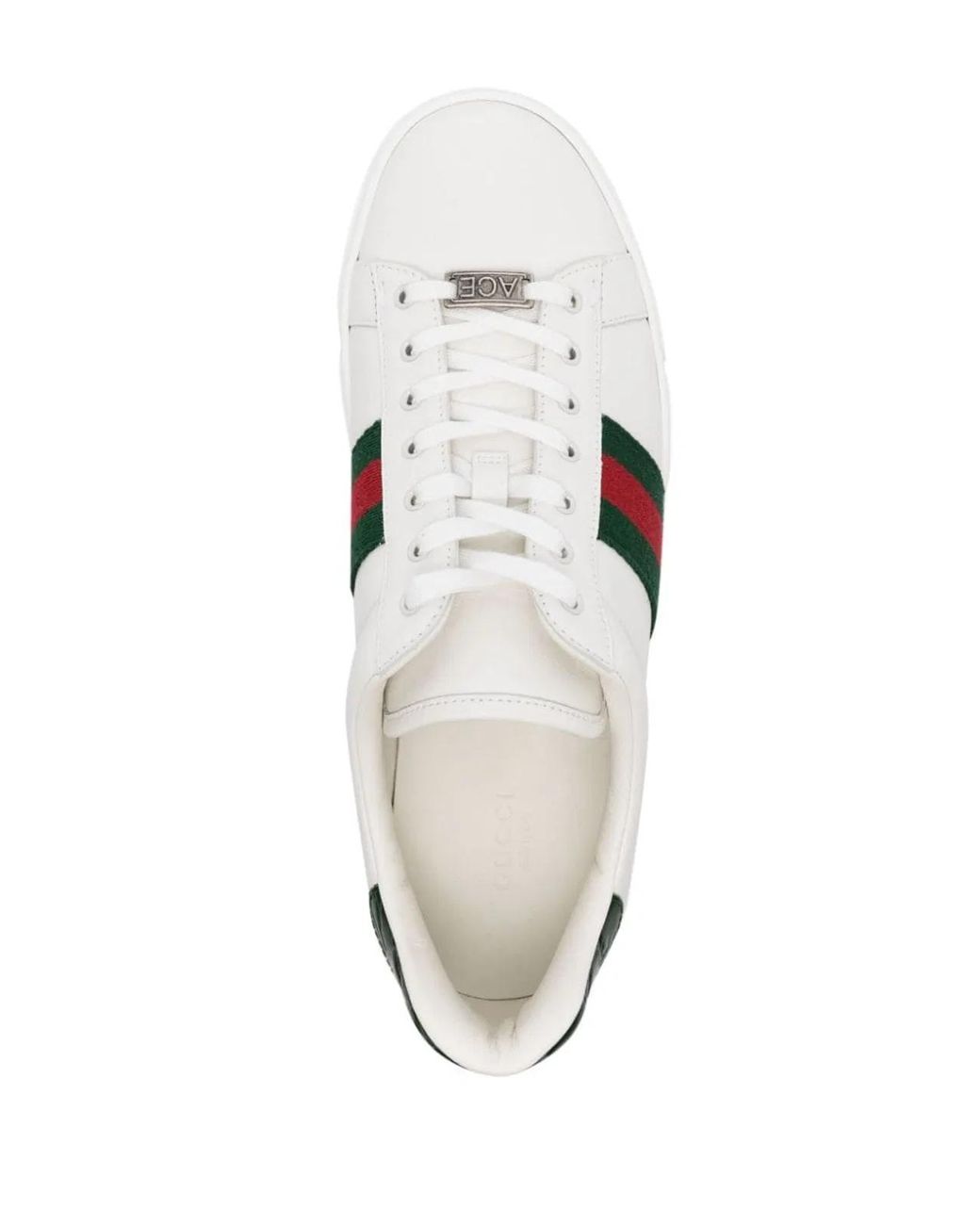 Gucci White Leather Ace Sneakers