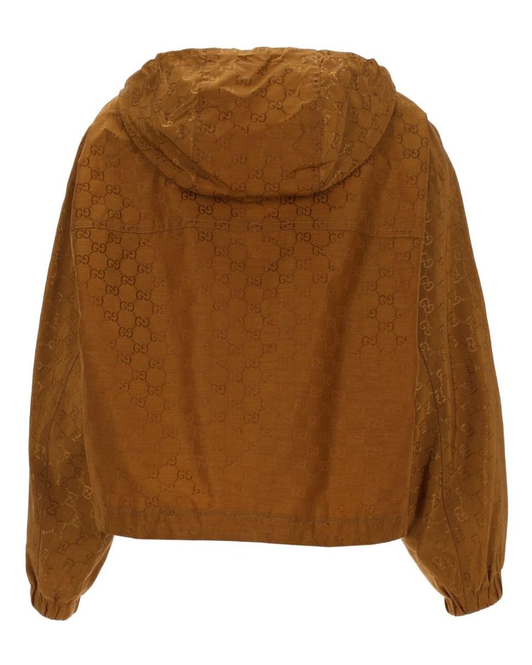 Gucci Brown Gg Fabric Bomber Jacket