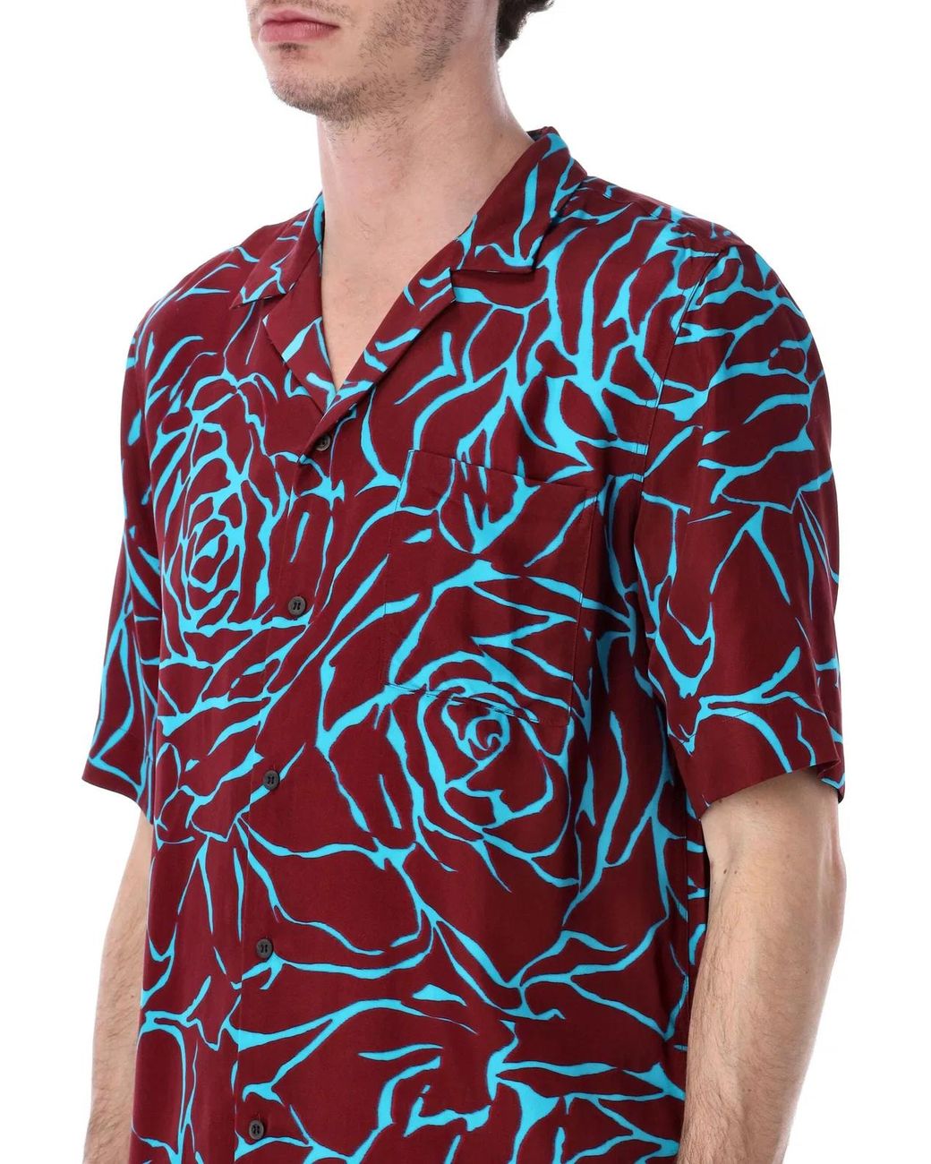Dries Van Noten Blue Carltone Boxy Shirt for men