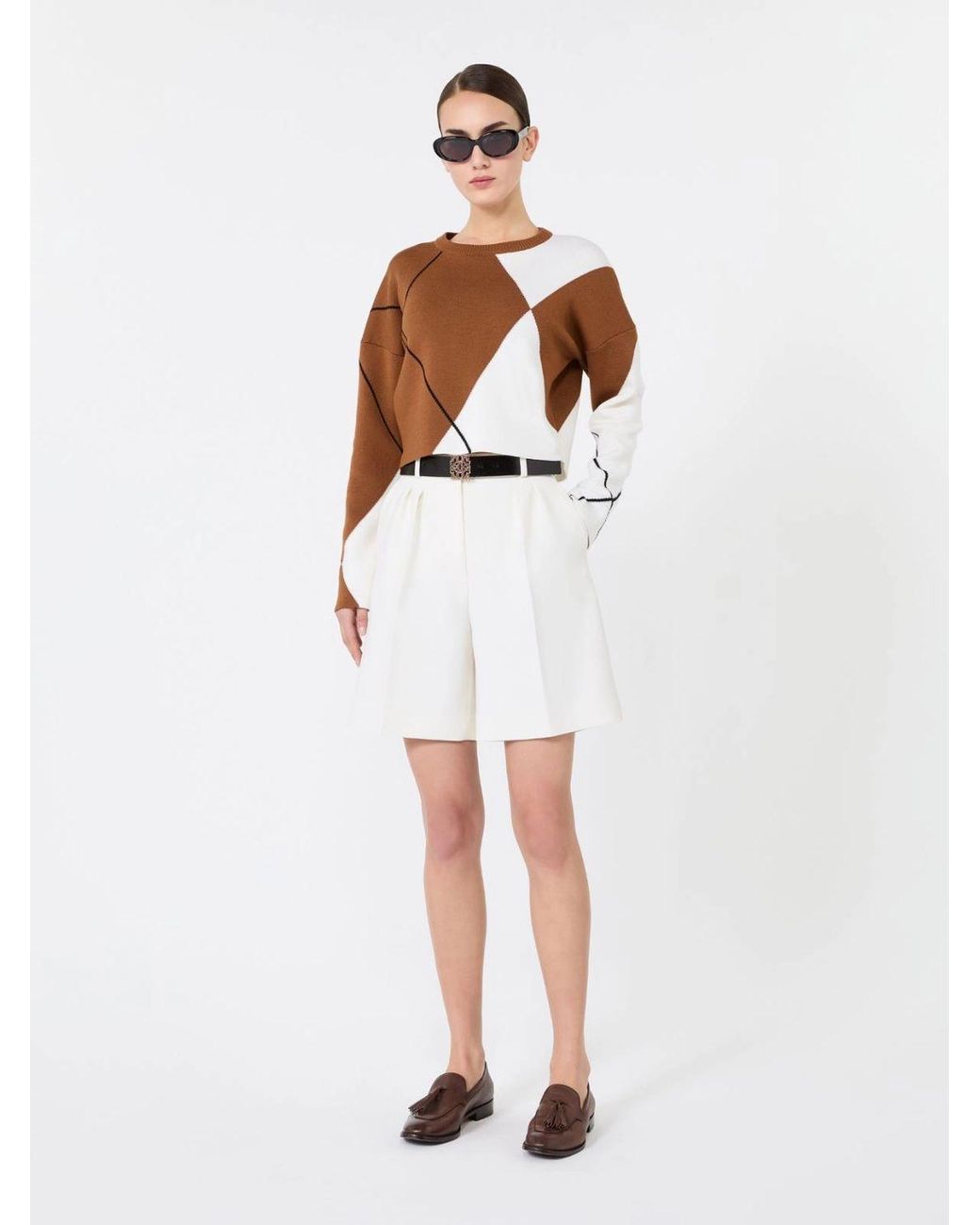 Max Mara White Mxmsauna Short Trouser