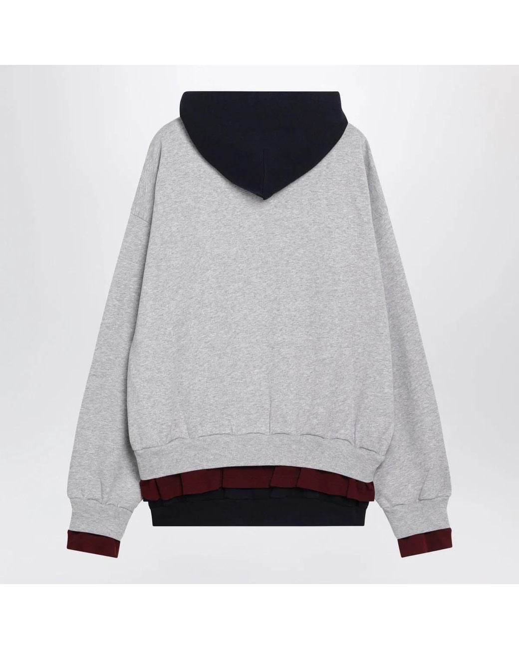 Balenciaga Gray Layered Hoodie for men