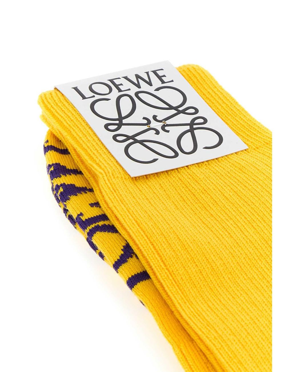 Loewe Yellow Stretch Wool Blend Socks