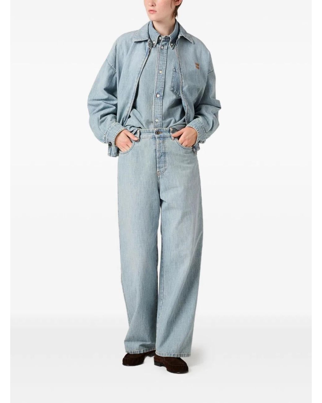 Miu Miu Blue Denim Cotton Jeans