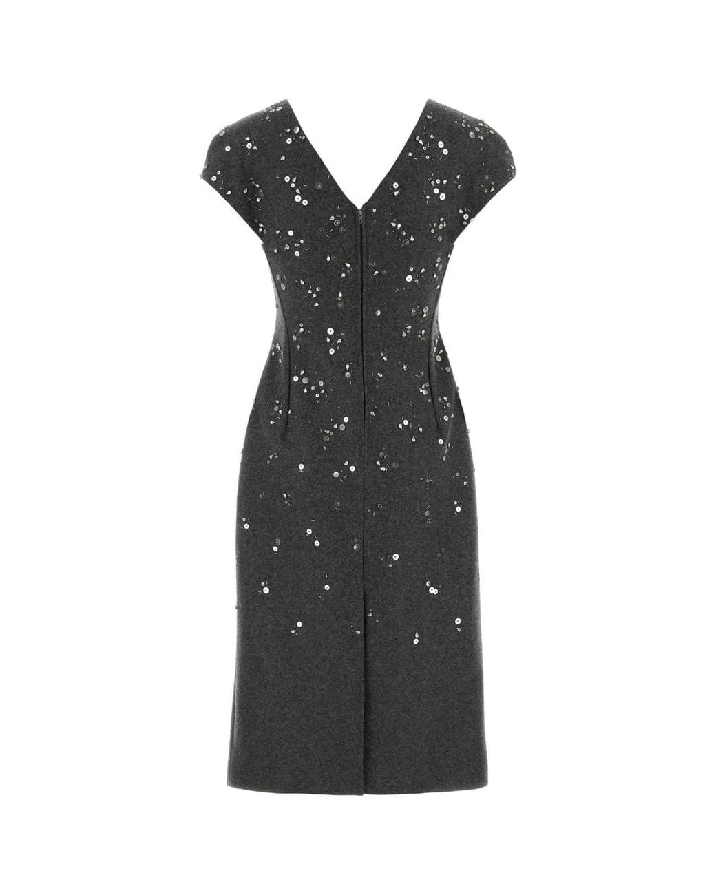 Jil Sander Black Dark Felt Dress