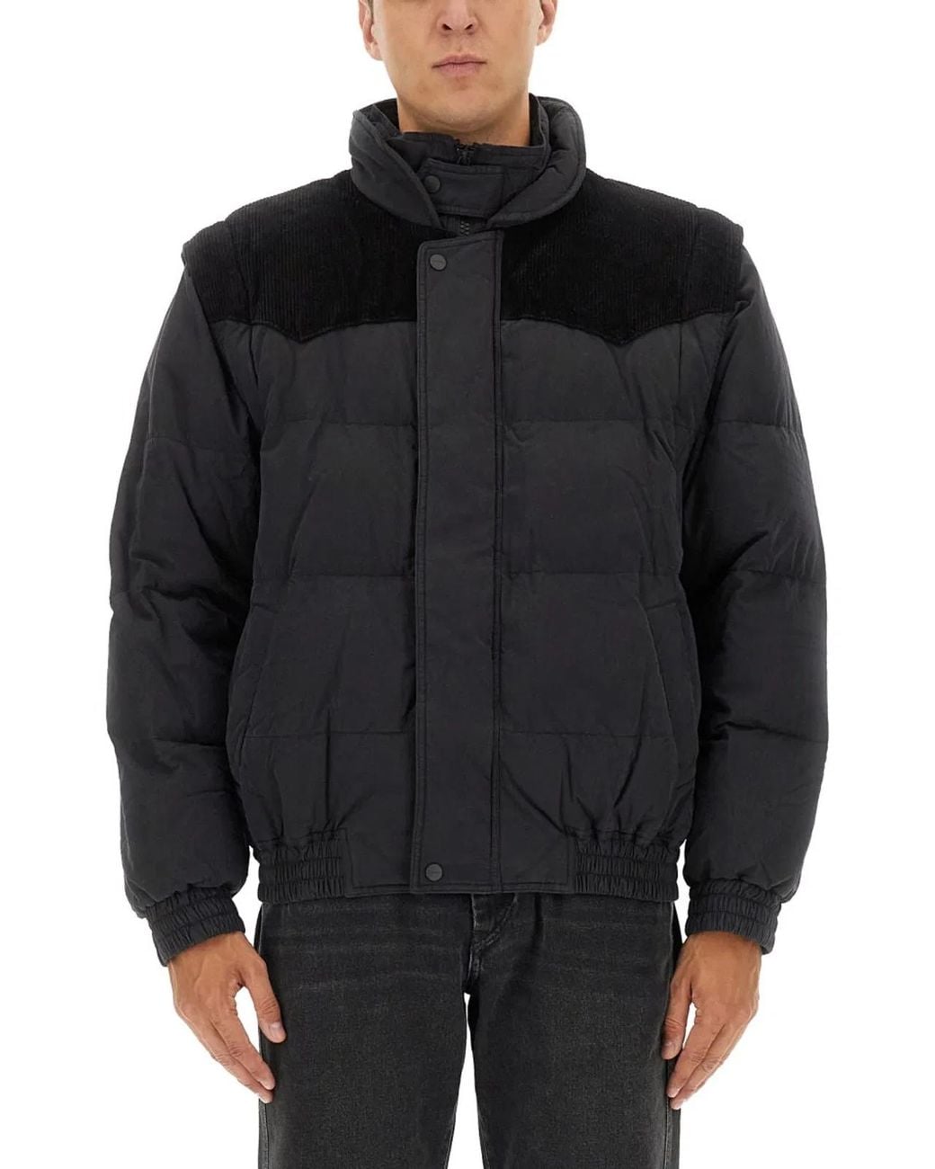 Isabel Marant Gray Solid Mock Collar Jacket for men