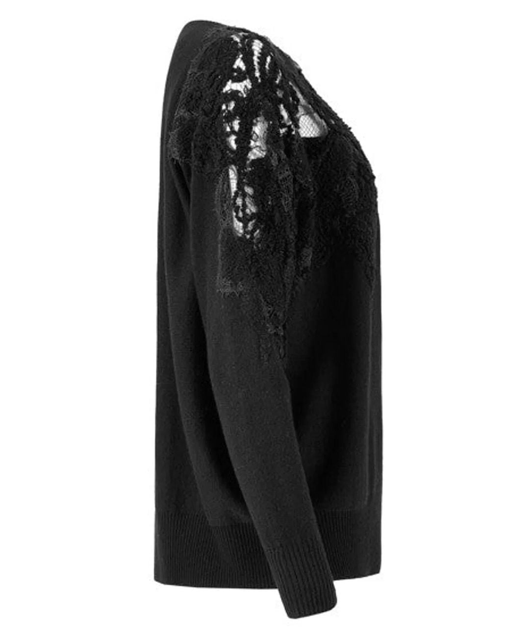 D.exterior Black Wool Sweater