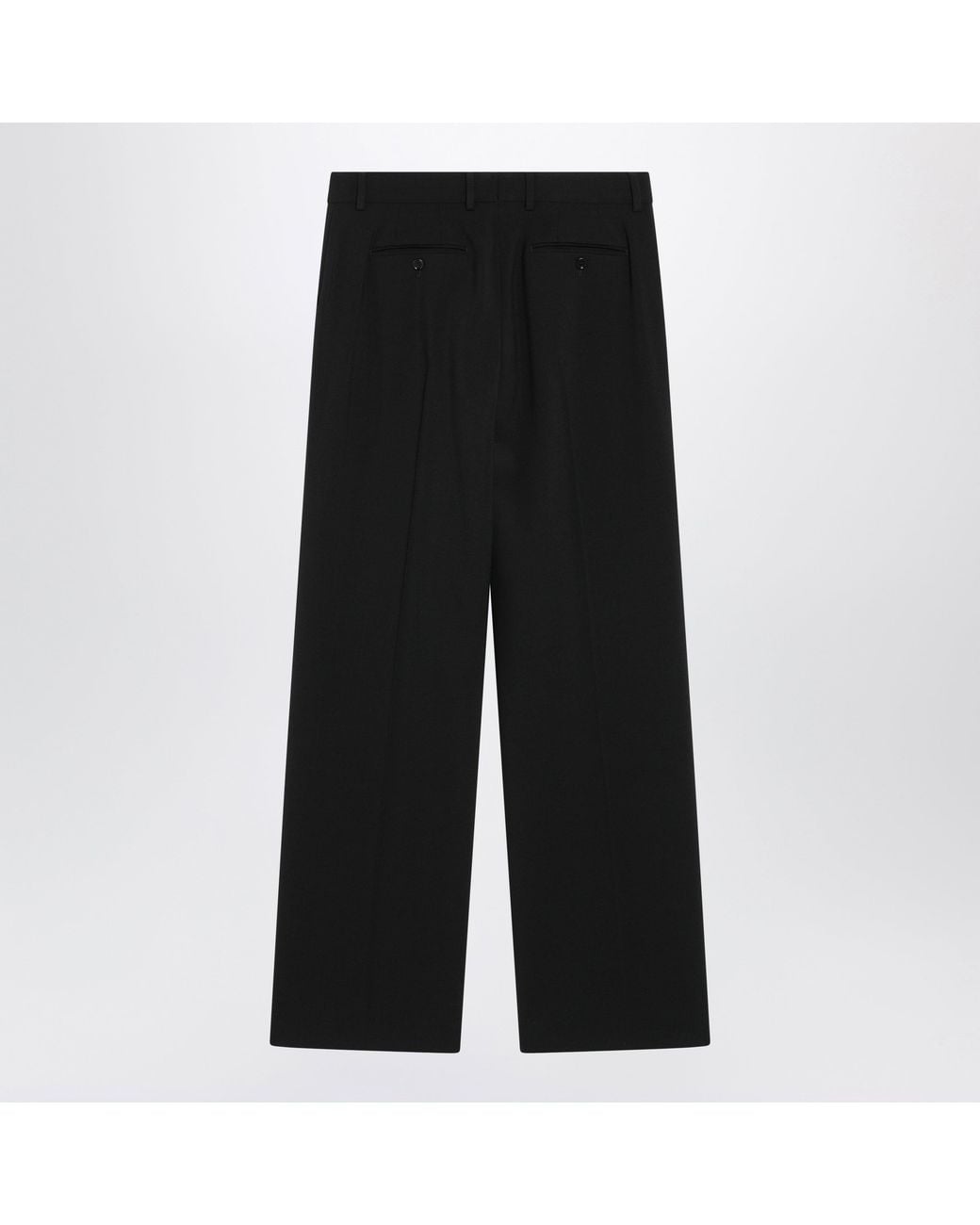 Dolce & Gabbana Black Dolce&Gabbana Double Pinch Virgin Wool Trousers