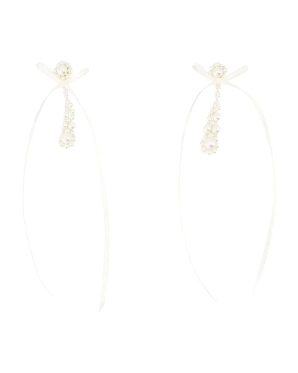Simone Rocha White Victorian Earrings