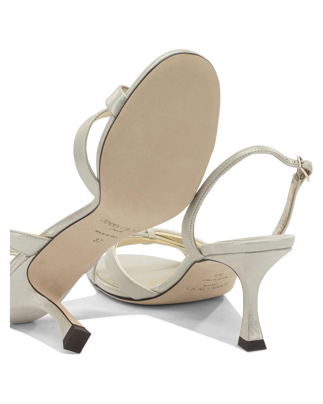 Jimmy Choo Metallic "Elsy 70Mm" Heeled Sandals