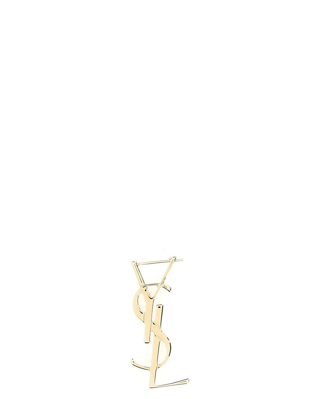 Saint Laurent White Single Earring 'Cassandre'