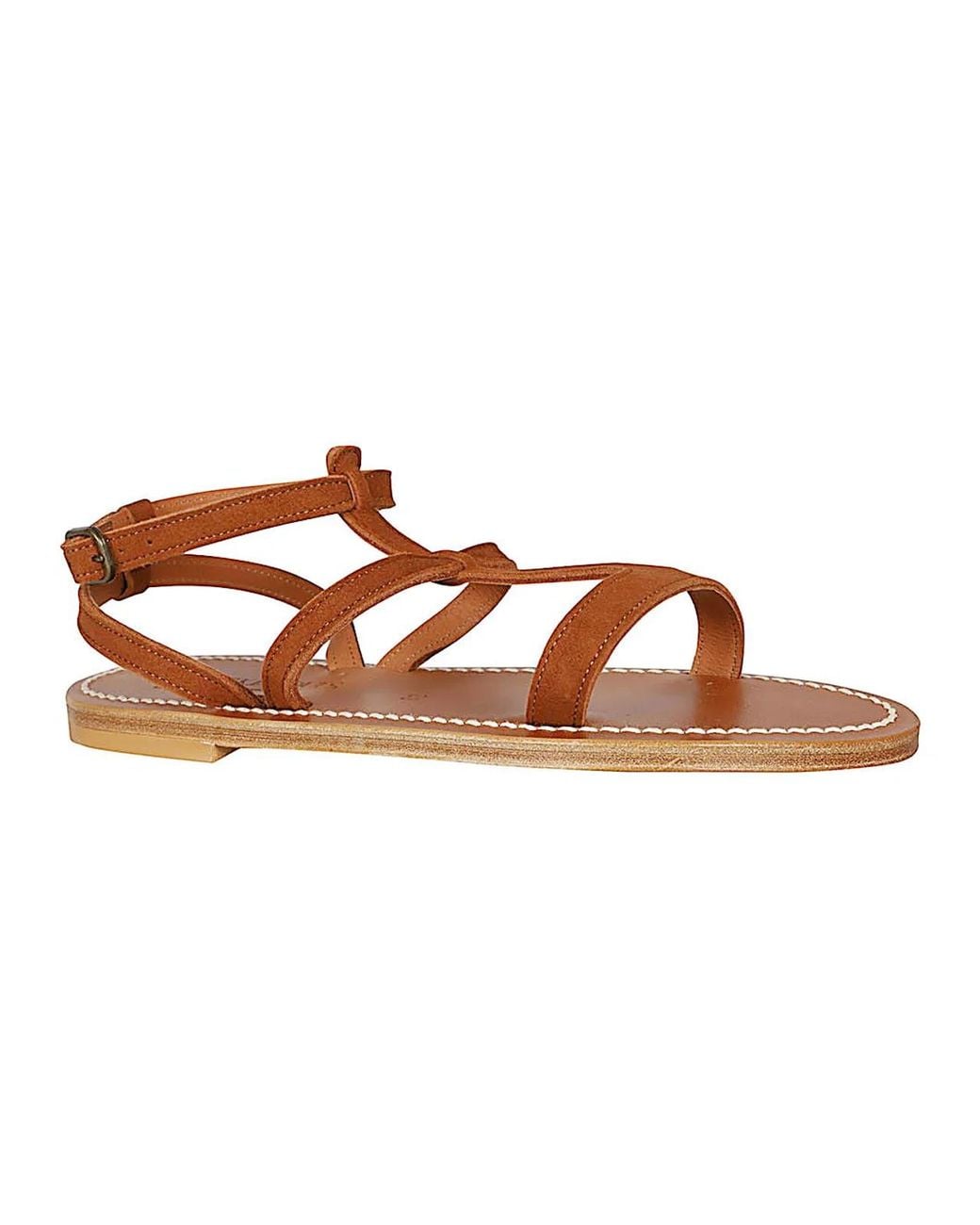 K. Jacques Brown Arelate Leather Sandals