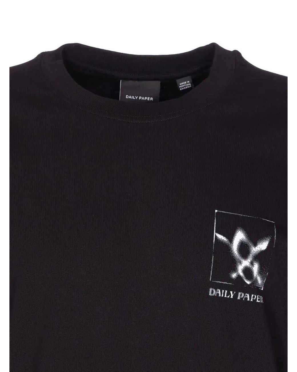 Daily Paper Black "Shadow Grid" Ss T-Shirt for men