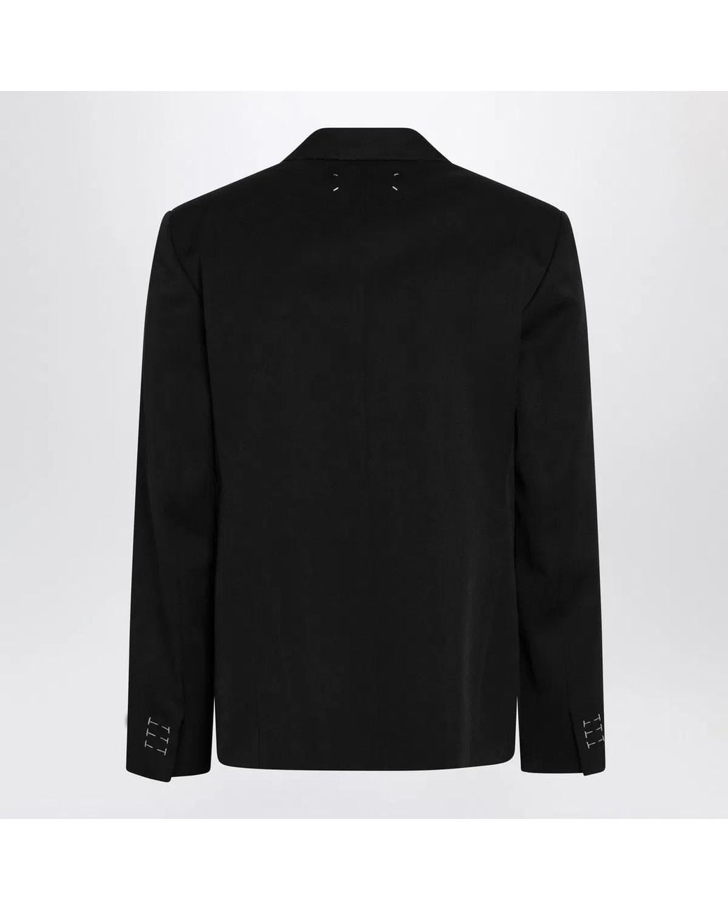 Maison Margiela Black Wool Singlebreasted Jacket for men