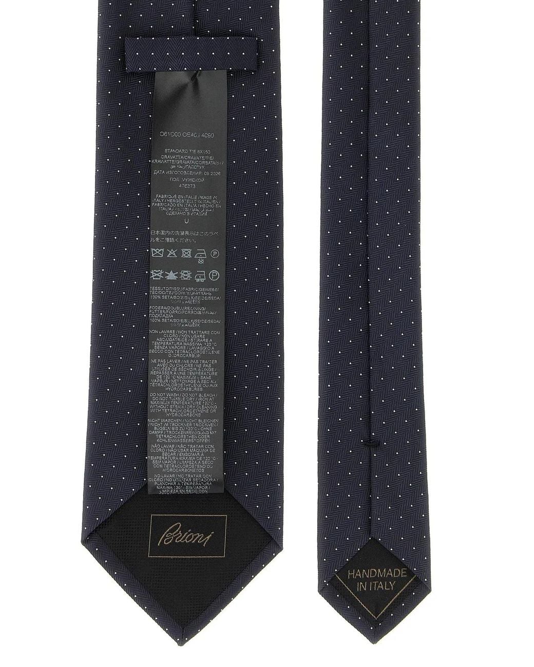 Brioni Blue Silk Tie for men