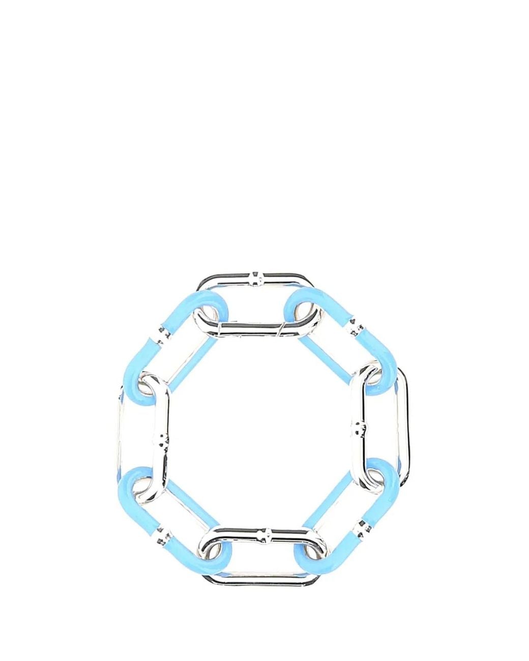 Bottega Veneta Blue Two-Tone Chain Bracelet