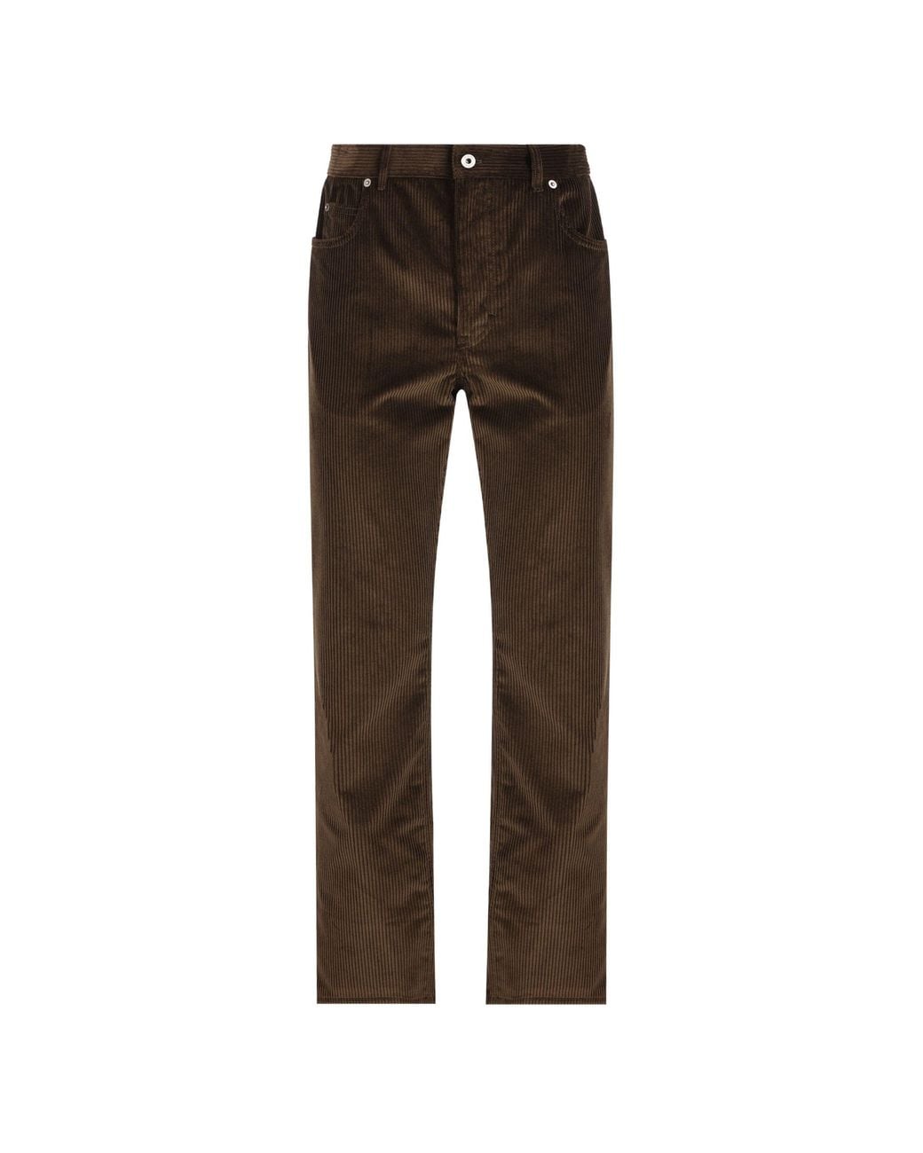Loewe Brown Cotton Corduroy Pants for men
