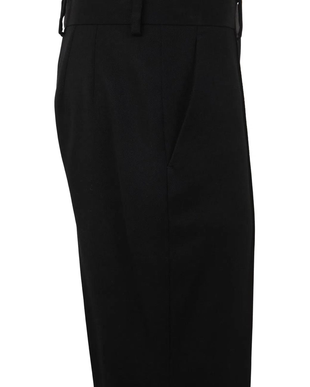 Lanvin Black Tuxedo Cigarette Trousers for men