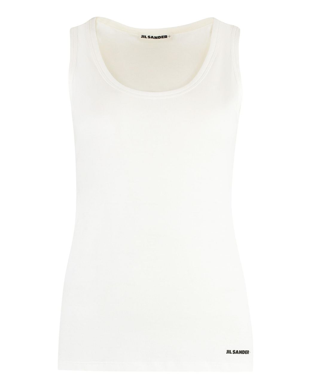 Jil Sander White Cotton Tank Top