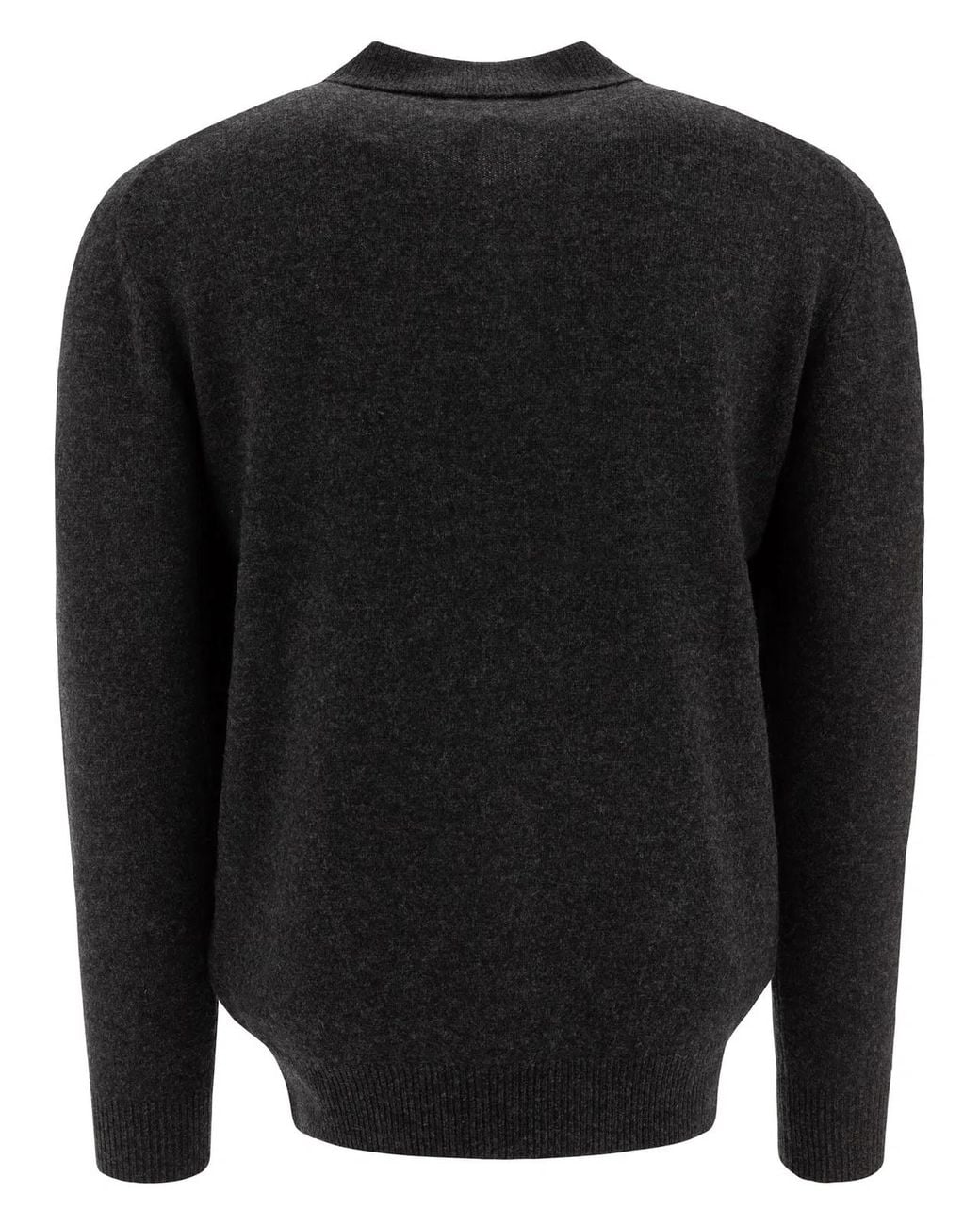 Beams Plus Black Wool Polo Shirt for men