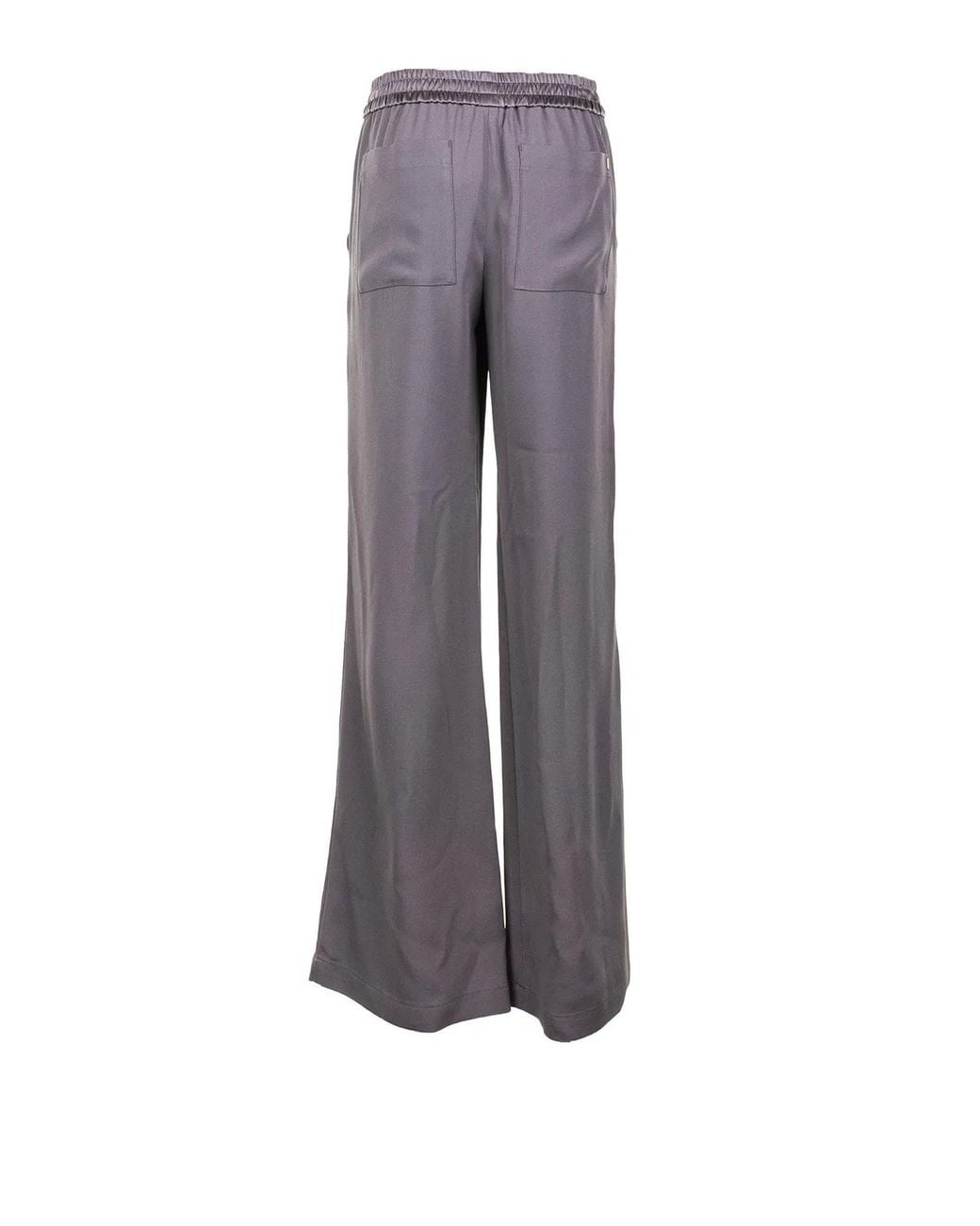 AMI Gray Pantalon Flare Taille Elastiquee