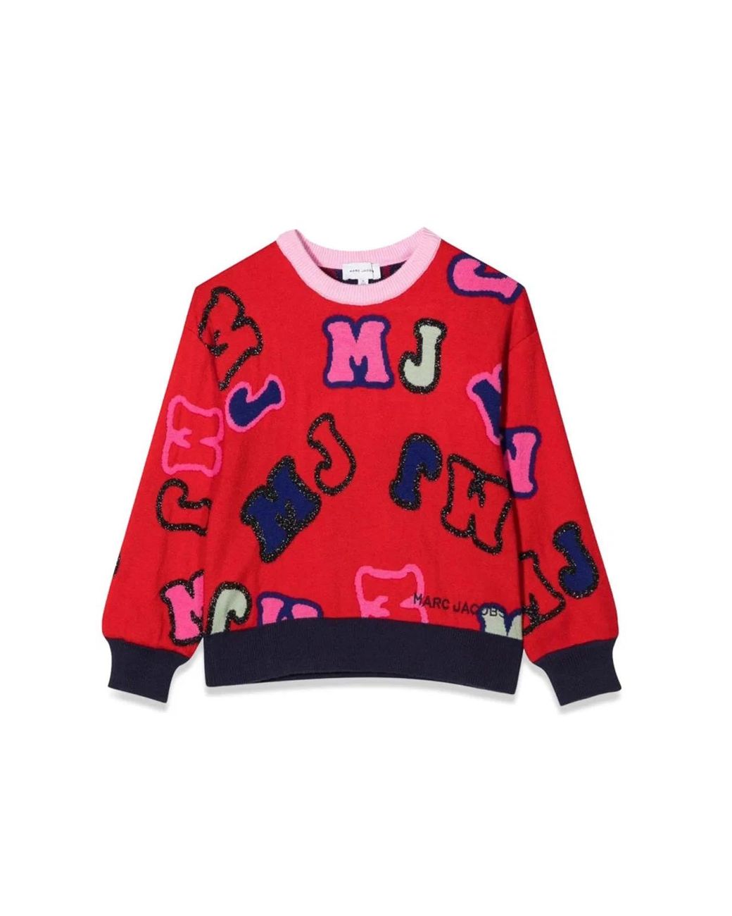 Marc Jacobs Red Mj Crew Neck Pullover