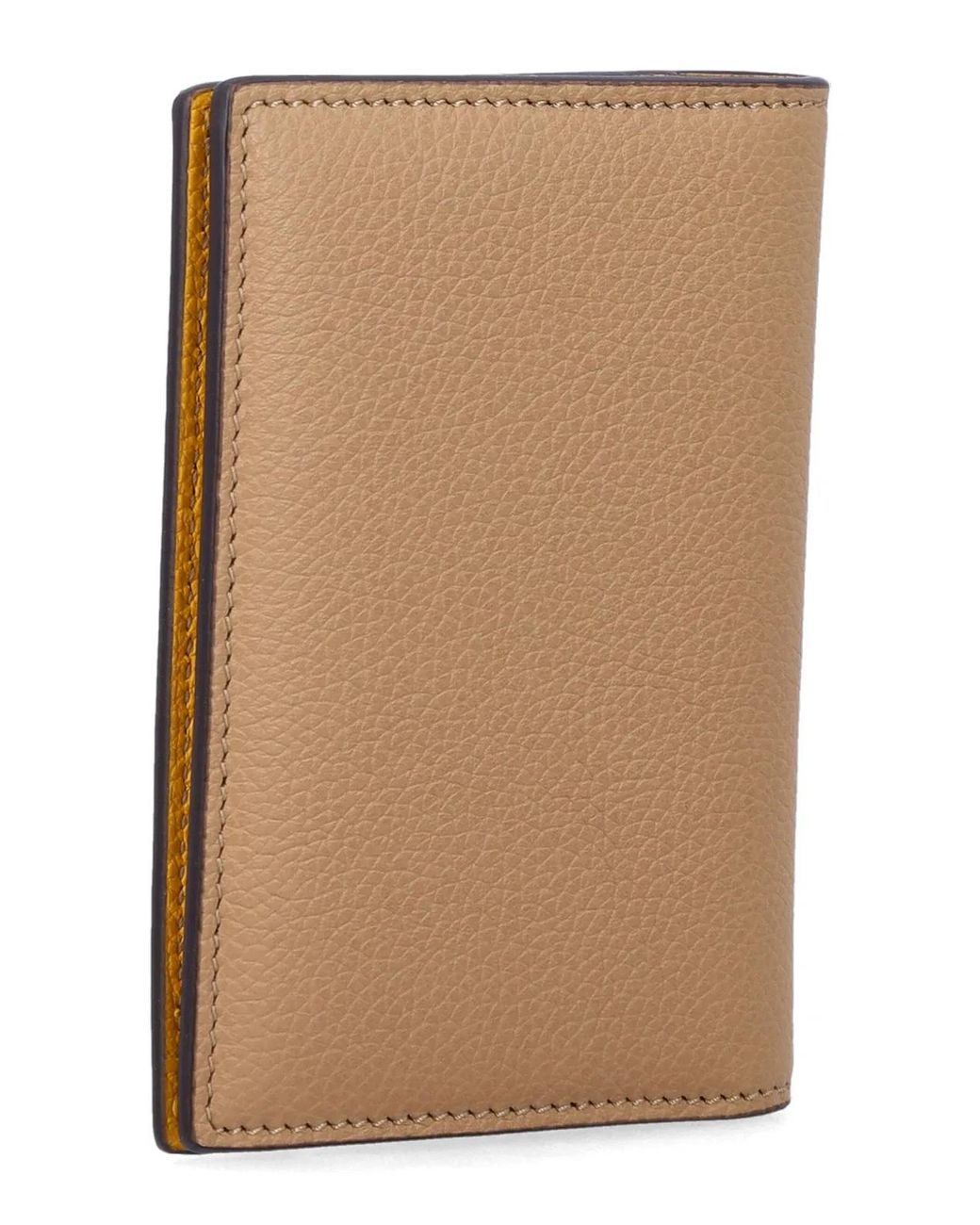 Fendi Yellow Lui Leather Card Holder for men