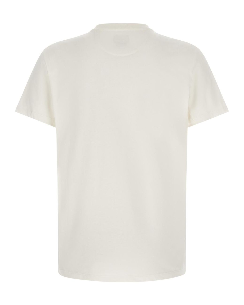 Fendi White Logo Embroidery T-Shirt for men