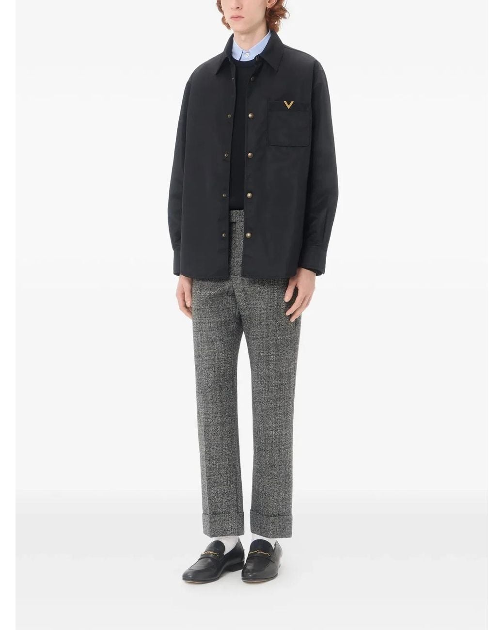 Valentino Blue Vlogo Signature Wool Sweater for men