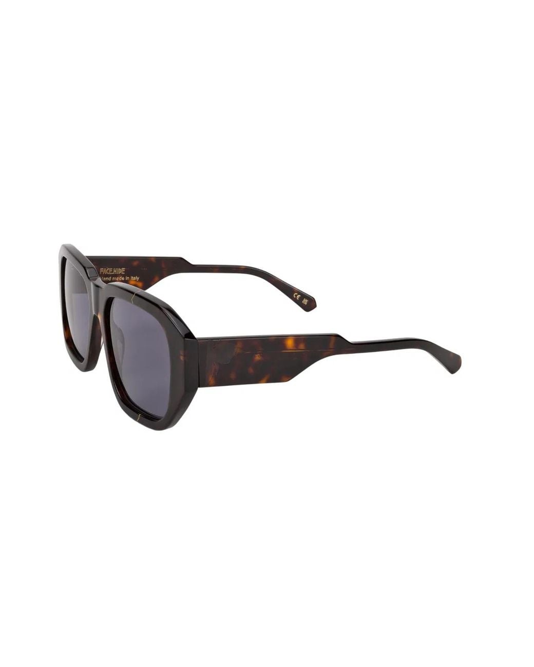 FACE HIDE Black Multicolour Acetate Sunglasses