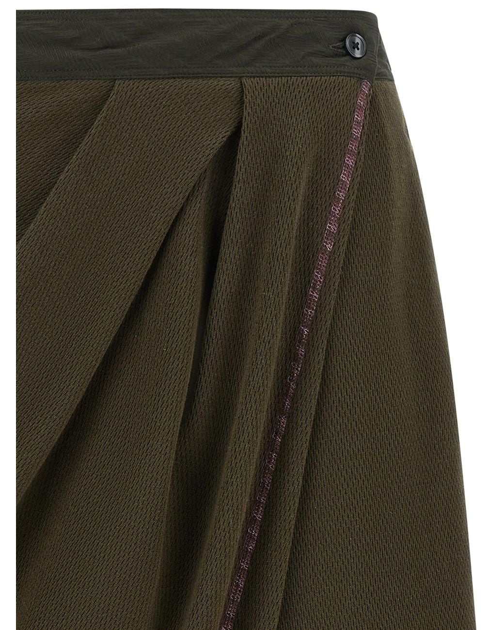 Kiko Kostadinov Green 'Petrel' Culotte Bermuda Shorts
