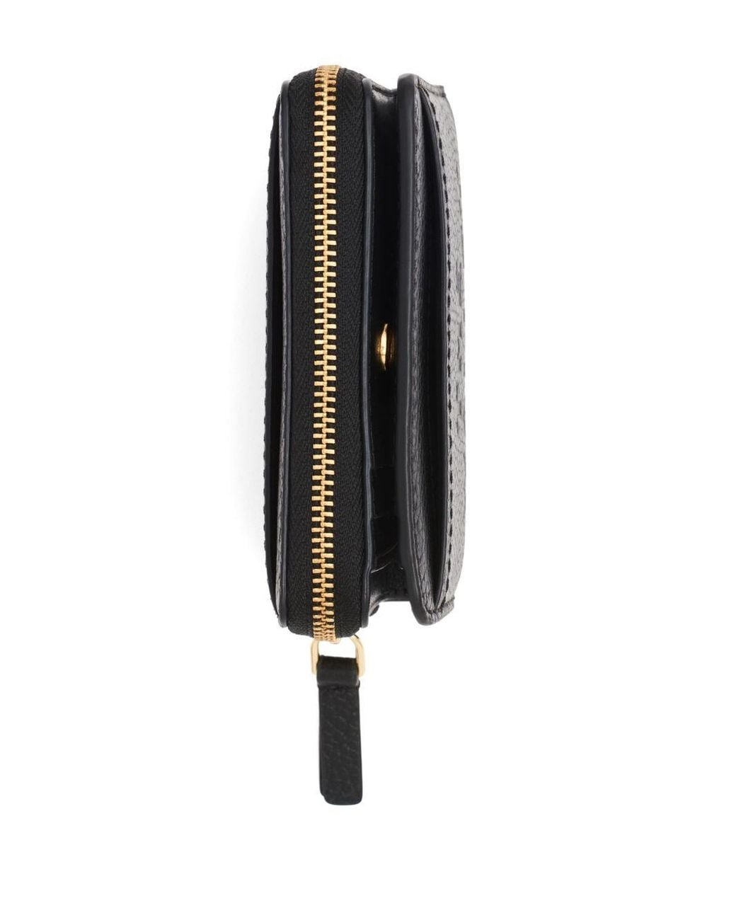 Marc Jacobs Black Grained Leather Mini Compact Wallet