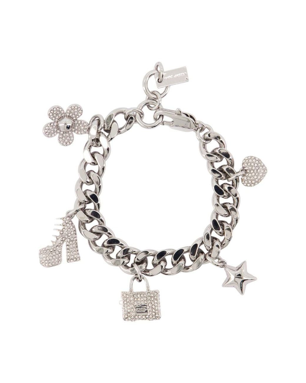 Marc Jacobs Metallic Bracciale The Pave Mini Icon Charm
