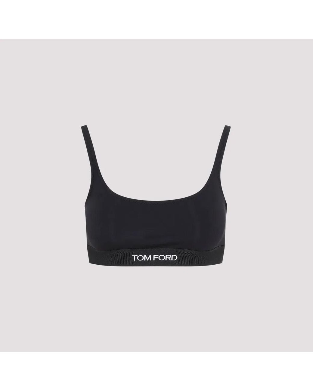 Tom Ford Black Logo Bralette Bra