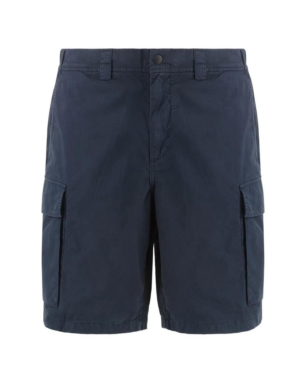 Woolrich Blue Cotton Bermuda Shorts for men