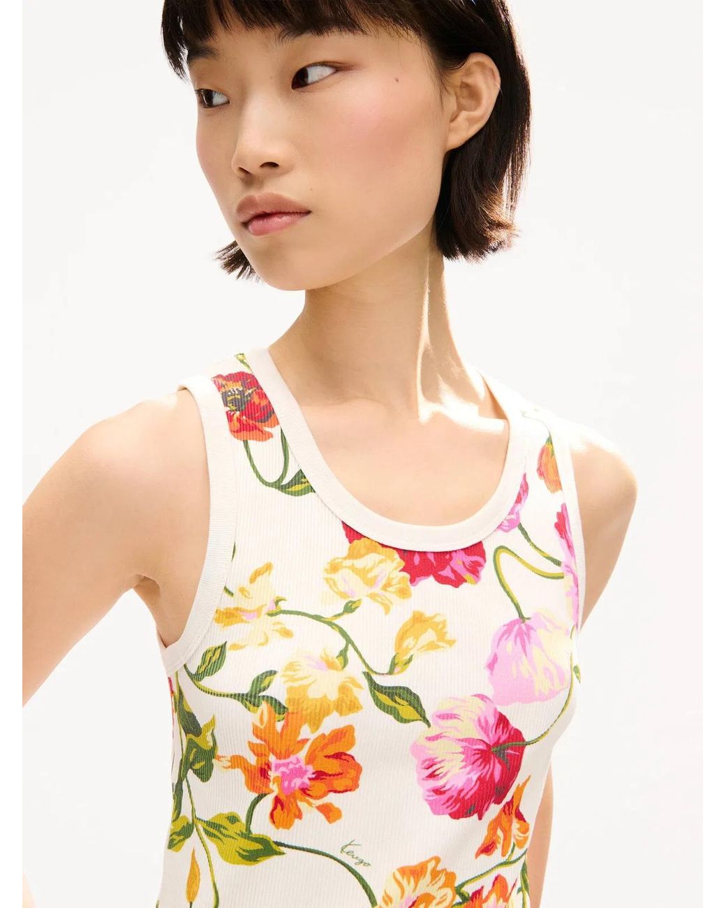 KENZO Pink Floral Tank Top