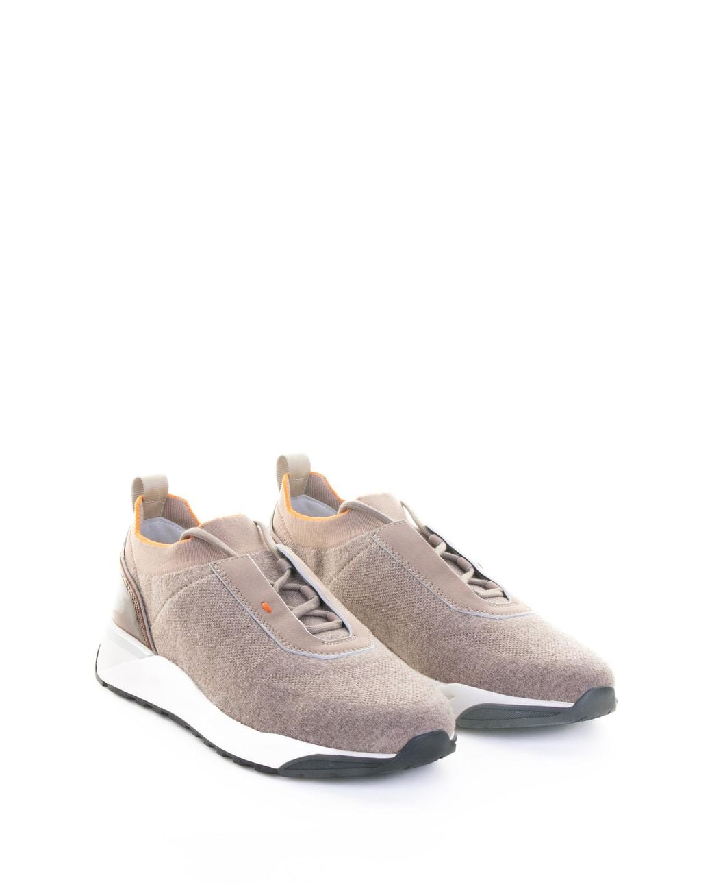 Santoni White Suede Sneaker for men