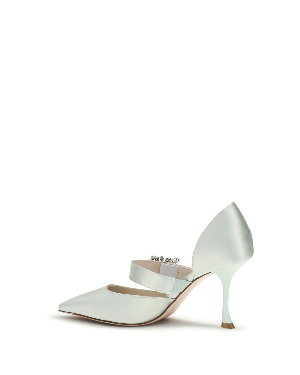 Roger Vivier White Efflorescence Dorsay Satin Pumps