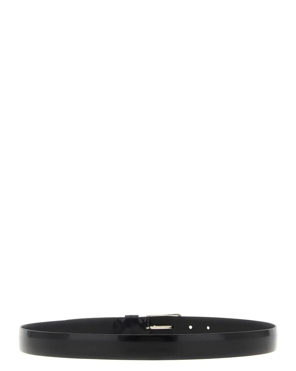 ZERBINI CLAUDIO Black Leather Belt for men